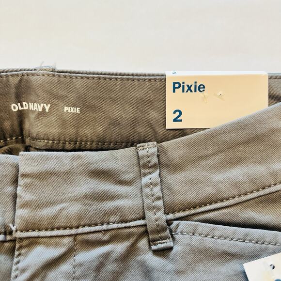 Old Navy Women Pixie Ankle Pants Cotton Dark Wash Heather Gray Size 2 (A0127) - Picture 3 of 6